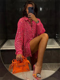 Sparkly Two-piece Set Party Outfits For Womens Sequin Top Blouse Shirt And Pants Suit Female Luxury Evening Tracksuit
