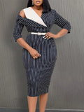Professional Stripes Office Midi