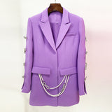 Dyed Fabric 2025 New Temperament Design Sleeve Hollow Diamond Bow Pearl Suit