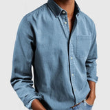 New Men's Shirt New Long-Sleeved Collar Men's