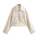 Spring And Autumn Women's Street Fashion Soft And Short Jacket Jacket Coat Soft