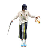 Folded High-End Folded Half-Dress Woman 2025 Straight-In-A-Skirt Temperament Thin Screen Open A Hundred Folds Medium And Long