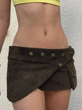 Cloth Forget The Wasteland West Skin Rivet One-Style Super Short Skirt Design Small Pocket Ass