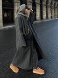 Long Button Coat Coat New Collar Right Shoulder Wind Coat Loose Temperament