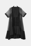Hem High-Low Sheer Shirt Dress and Tank