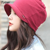 Knitted Hat Women'S Autumn And Winter Haed Cap Fashion Solid Color Outdoor Windproof Keep Warm Thicken Knitted