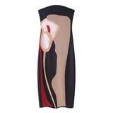 New Spring Dress With Slim Flowers And Slim Breasts-Outfit