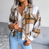 Real Autumn And Winter Lattice Lantern Long-Sleeved Coat Jacket Ins