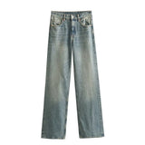 Long Leisure New Autumn 2025 Wide-Legged Jeans Women's