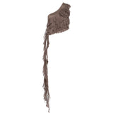 2025 Fashion Trend Women's New Slanted Shoulder To Expose The Ears Of The Solid Color
