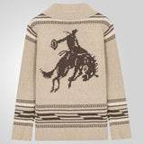 Men's Wear Jackcase Knitted Coat Long-Sleeved Collared Cardigan Sweater Man