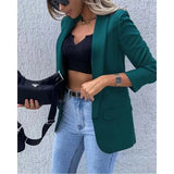 Women Blazer Jacket Office Lady Designer Coat Korean Style Yellow Blazer Suit Long Sleeve Bleazer Mujer Terno Clothes For Women-Outfit