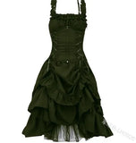 Lolita COS Gothic Slimming Irregular Design Strap Corset Dress