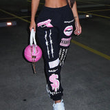 And Winter Explosion Of Women's Clothing 2025 New Printing Fashion Loose Waist Sports Leisure Harun Pants