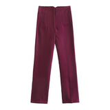 Fashionable Multi-Color Pendant High-Waisted Straight Harlan Casual Suit Trousers In Spring And Summer 2024-Outfit