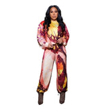 for Women 2021 Sweatsuits Two Piece Outfits Loose Sweatshirts Flared Pants Spring Fall Clothes Wholesale