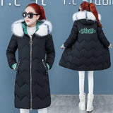 Jacket Hooded Winter Jacket Women Parkas 2021 New Women's Jacket Fur Collar Outerwear Female Plus Size 3XL Cotton