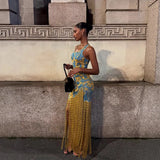 Summer Fashion New Sexy Famous Style Expensive Qiu Printed Dress