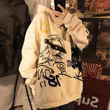 Autumn Winter Hip Hop Loose Hooded Oversize Sweatshirt Hoodie Harajuku Kpop Gothic Streetwear Aesthetic Halloween Hoodies