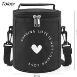 Portable Lunch Bag Fresh-Keeping Thickened Lunch Box Bag Round Barrel Aluminum Foil Insulation Bags 2022