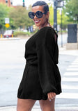 Adjustable Drawstring Long Sleeve Sweater