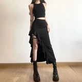 Summer New Women's Solid Color Body Street Fashion High-Waisted Hip Open