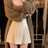 Autumn And Winter Elastic High Waist 100 Folds Skirt Women Short A-Word Bag Hip Wear Thick Hairs Of The Skirt