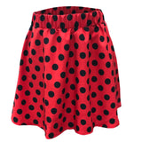 Toloer Summer Hot Wave Dot Mini Skirt Red Skirt-Outfit