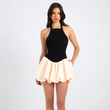 Summer New Women's Fashion Sexy Splicing 100 Folds Dress Body-Dexed Dress Dress