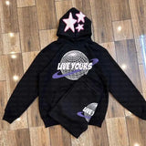 Hip-Hop Street Letter Printed Hoodie Y2K Fashion Pullover Sweater Sweater-Outfit