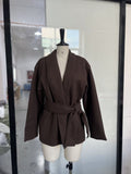 Spring And Autumn Women's Explosive Temperament Hairy Dark Brown Short Loose Thaied Coat