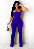 Sexy Strapless Pleated Top And Pant
