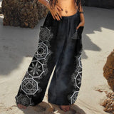 Fashion Loose-Fitting Broad Leg Trousers 3D Digital Printing D-Made Various Patterns Spring And