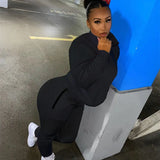 Summer Streetwear 2 Two Piece Set Women Outfits 2021 Long Sleeve Zipper Top Pocket Pants Sets White Casual Tracksuit