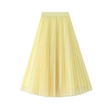Fairy Atmosphere Swing Net Yarn Half-Dress Woman 2025 Spring Thin And Flowing Medium Long Folded Dress
