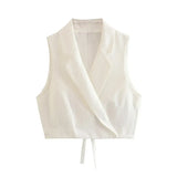 Fashion Trend Women's Linen-Blend Body Vest Casual