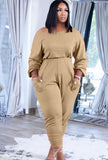 Casual Stacked Jumpsuit with