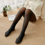 Warm Leggings Winter Push Up Sexy High Waist Slim Leggings Female Pants Mesh Flesh-Colored Elasticity Plus Velvet