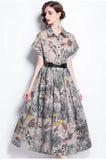 Style French Style Elegant Print Dress Women's New Summer Skinny And Gentle Style