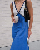 Fashion V-Neck Sleeveless Copper-Amino Dress New Spring And Summer