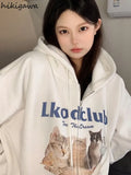 Hoodie Women Clothing Cat Print Long Sleeve Zipper Jackets 2023 Ropa Mujer Thicked Fashion Casual Hooned Y2k Sweatshirt-Outfit