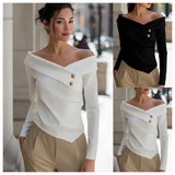 New Women's Wide-Legged Trousers Commuting High-Waisted Solid-Colored Micro-Tape With Hanging Pants Casual
