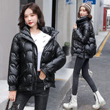 Winter 2024 New Korean Version Loose Cotton-Padded Jacket Small Cotton-Padded Jacket Coat-Outfit