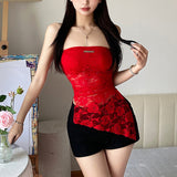2024 Summer New Women's Lace Without Strap Design Sense Thin Temperament Light Familiar Wind