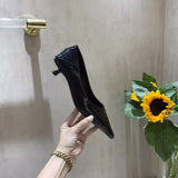 Women Naked Small Heels Fine Heel Sharp French Gentle Dress Low Heds And Light Mouth Four Seasons Single