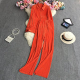 Net Color Folded Shirt + Trousers-Outfit