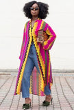 Multi Color Print Africa Long Blouse