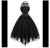Summer Round Round Neckt Sexy Temperament Bumpy Personality Chiffon Solid Color Retro Sleeveless Dress