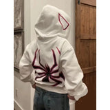 European Code Full Face Zipper Personality Men's And Women's Hoodie Y2K Couple Large Size Plus Thick