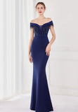 Fringe Tassels Off Shoulder Formal Mermaid Evening